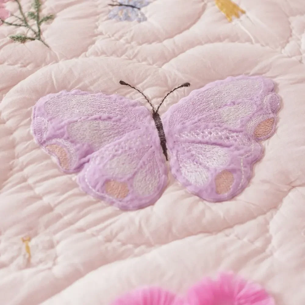 NEW Pottery Barn Wildflower Butterfly Full/Queen Comforter Quilt Bedding SET